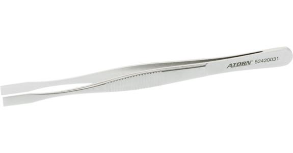 Pinceta chwytna ATORN, stal nierdzewna, 145 mm, do płaskich części