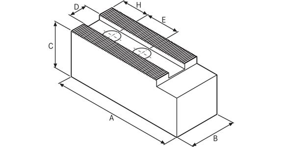 ATORN szczęki wymienne miękkie 240x75x90 mm 3/32 calax90° M24 roz. otw. 65 mm
