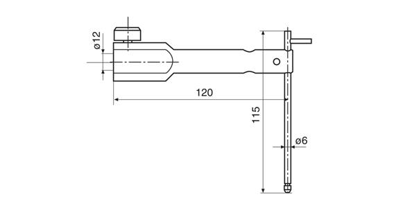Depth probe TMT 120 for measuring probe cat. no. 35092 101-102