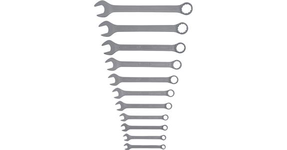 Klucz płasko-oczkowy ATORN, 12 szt., 10-32 mm DIN 3113 A