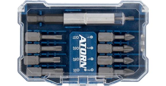 Zestaw końcówek ATORN TORSION 10 szt., PH, PZ, TX, z uchwytem