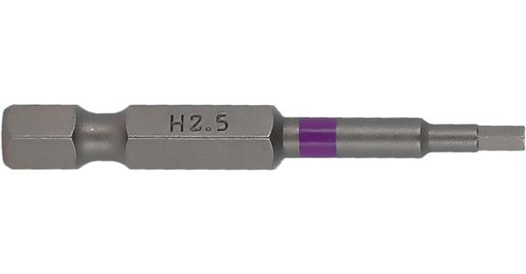ATORN nasadka sześciokątna 2,5 x 50 1/4 cala, purpurowy pierścień