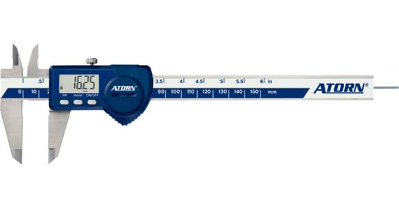 ATORN Suwmiarka IP40 elektron. 150 mm z wyj. danych, okrągły pręt głębokościom.