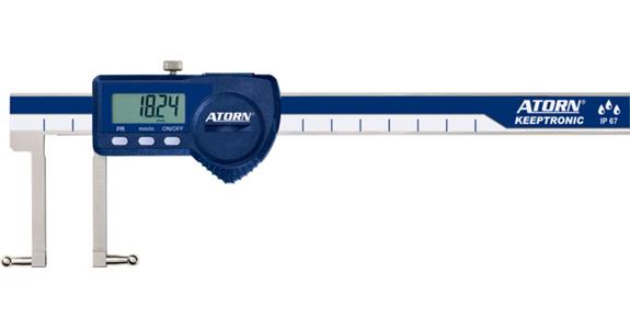 Elektroniczna suwmiarka noniuszowa ATORN SET 150 mm, wyjście danych multi COM