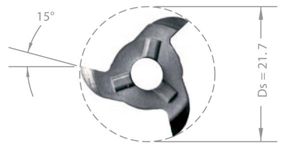 Płytka węglikowa do toczenia MINI-MILL Z22.0250.02 AL 41F/TiAlN do uchw. ZH22 art. 17580