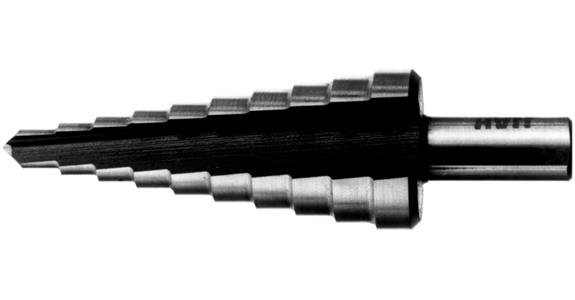 Step. drill bit str. with 2 cutting edges HSS for drilling dia. 40.0–50.0 mm