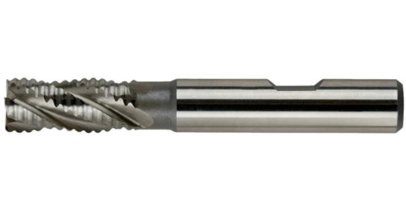 End rough. mill cyl. DIN 844 B type NR short 4 cutt. edges c-cut HSS-E 15 mm