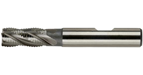 End rough. mill cyl. DIN 844 B type HR short 4 cutt. edges c-cut HSS-E 6 mm