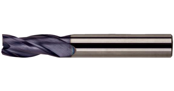 SC square end mill cyl./6535 HA short 3 cut. edges C-cut P20-K40/TiAIN 4 mm