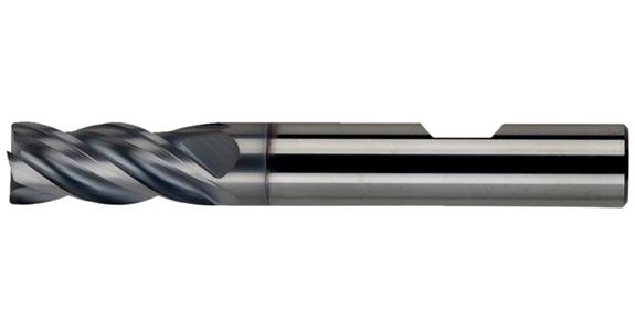Solid carbide end mill 35/38° G2 4 cut. edges C-cut type VA Nacro coat. 6.0 mm