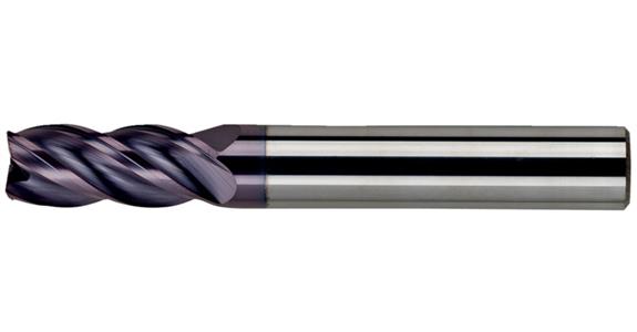 Solid carb. end mill 35/38° G2 long 4 cut. edges C-cut DIN 6535HA P20-K40 4.0 mm