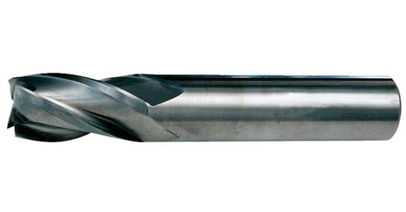 Solid carb. square end mill cyl./6535 HA short 4 cut. edges C-cut P20-K40 12 mm