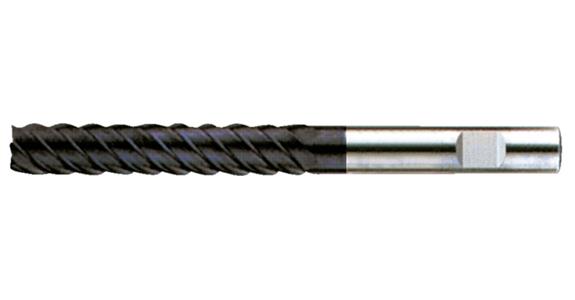 SC end mill cyl./6535 HB DIN 6527 extra long 6 cutt. edges P20-K40/TiAlN 6 mm
