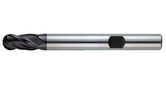 SC HSC radius cutter TiAlN 30° lng HB shank T=4 dia. 10 mm