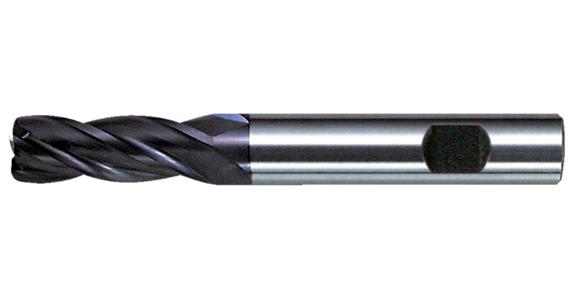 SC torus milling cutter TiAlN 40° normal HB shank T=4 dia. 8 R2