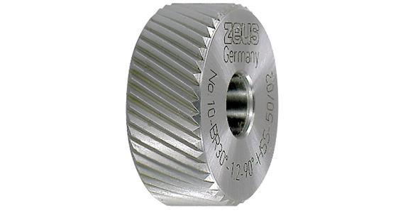 Koło radełk. DIN 403 PM, typ BR 30°, śred. x szer. x otw. 20x8x6 mm, skok 0,6 mm