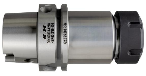 Oprawka zaciskowa DIN 69893 śr. dług. HSK-A63 ER25 zakres moc. 2-16 mm A=100 mm