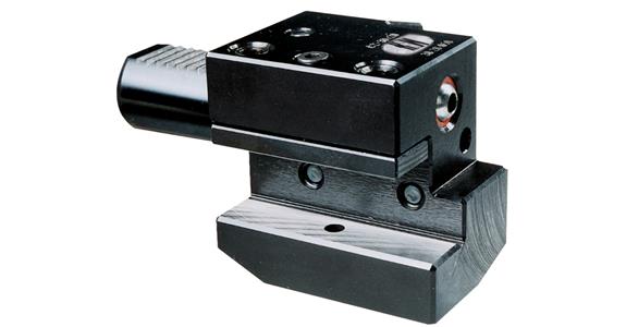 Square longitudinal mount, shank dia. 50 mm, left, shape C2, DIN 69880, part 4