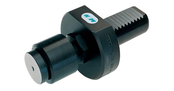 Workpiece stop, running synchronously, length adjustable, shank dia. 30 mm