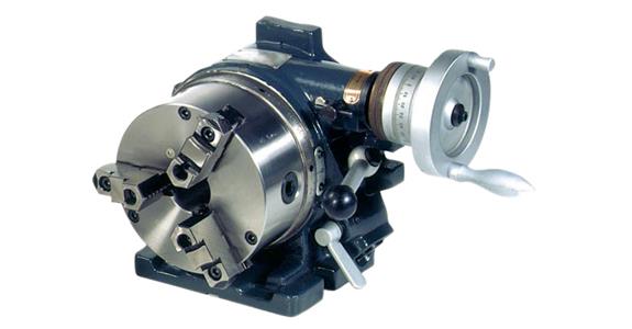Horizontal-vertical index unit HRTU165 with 3-jaw chuck, chuck diameter 165 mm