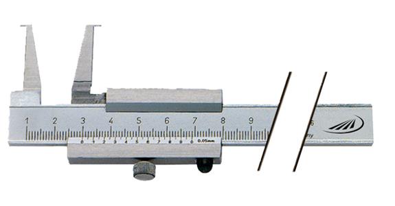 Suwmiarka noniuszowa do pomiaru rowków wewnętrznych PREISSER INOX 26-200 mm