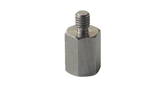 Hexagon thread adapter dia. 13 mm INOX male thread M8 / female thread M6
