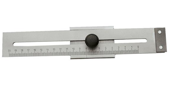 Marking gauge flat stainless millimetre pitch L=250 mm