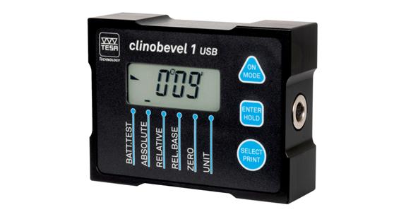 Elektron. pochyłomierz TESA ClinoBevel 1 USB ± 45 st. + prz. USB, oprogramowanie