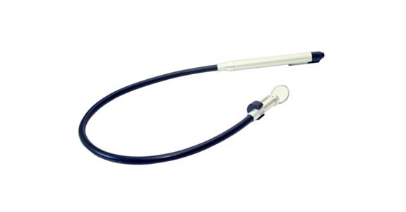 Inspection mirror with lighting, flex. shank, 2 replaceable mirrors, L=520 mm