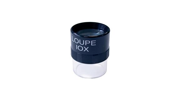 Magnifying glass, glass lens, magnification 15x, lens dia. 21 mm
