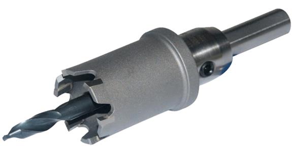 Carbide hole saw with shank long design dia. 38 mm