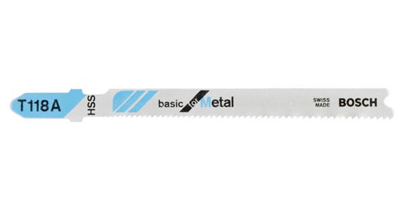 Jigsaw blade T 118 A Basic for Metal Pack = 5 pieces
