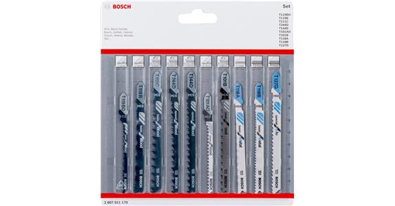Jigsaw blade set 10 pieces Wood and Metal