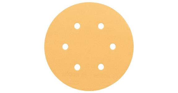 Sandpaper f. rand. orb. sander dia. 150mm G120 hk-a.-lp cover. 6 holes pk=50 pcs