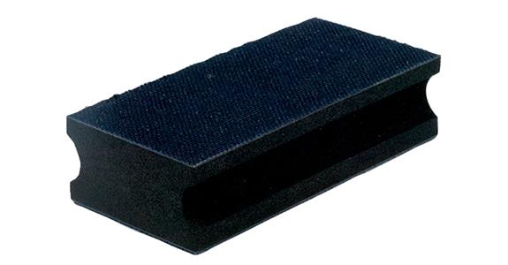Sanding block made of cellular rubber can be equipped on both sides 140x67 mm