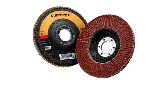 Lamella flap discs (ceramic abrasive grain) CubitronTM II, 60 grit, dia. 115 mm