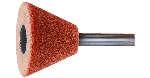 Cup mounted point tapered cor. shank dia. 6 mm, grit coarse 24 DxH 32x25 mm