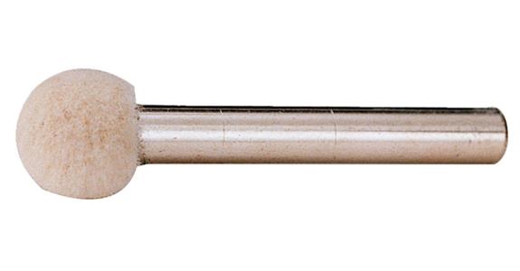 Spherical felt polishing point shank diameter 6 mm diameter 10 mm