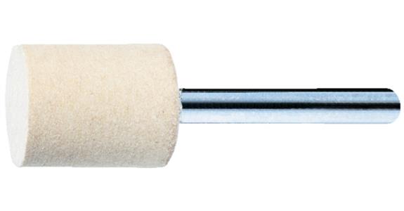 Felt polishing point cylindrical shank dia. 3mm head dia.x length 8x10mm
