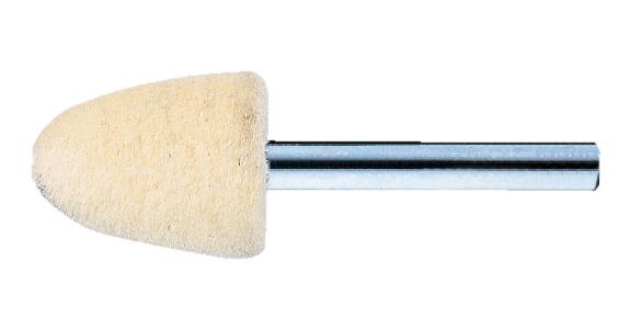 Filcowy trzpień polerski PFERD, stożkowy 20x25 mm, średnica trzpienia 6 mm