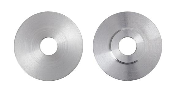 Reducer flange for compact disc, pair, for inner dia. 76.2 mm