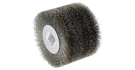 Roller brush, INOX wire, dia. 100 mm thickness dia. 0.20 mm