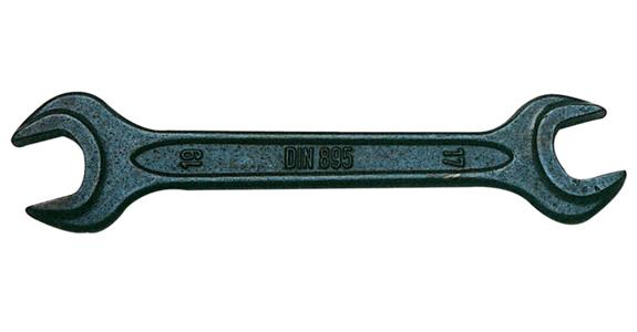 Double open-end wrench 15° DIN 895 special steel AF 16x17 mm