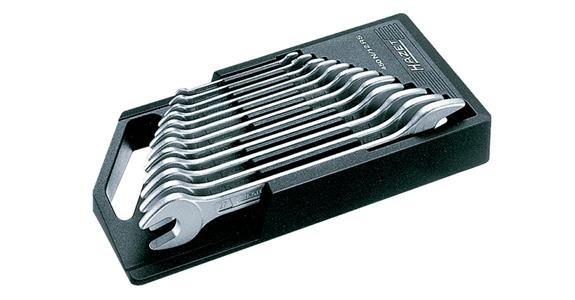 Klucz płaski dwustronny HAZET 12 szt. 6x7-30x32mm DIN 3110, uchwyt Remscheid