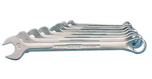 Zestaw kluczy płasko-oczkowych GEDORE, 8 szt., 10-24 mm, DIN 3113 B