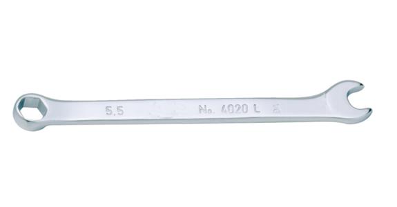 Combination wrench flat 15° vanadium-extra-steel AF 3.5x3.5 mm