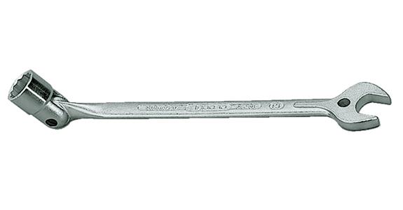 Open-end socket wrench V-31CrV3 steel AF 15 mm, with UD profile