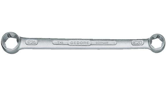 TX® box-end wrench straight chrome-plated rings polished E 6x8 length 110 mm