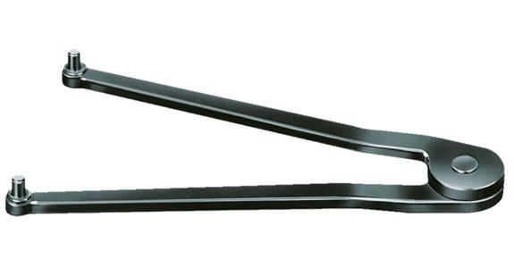 Adjustable face wrench with pin dia. 2.5 mm, pin width 7-40 mm