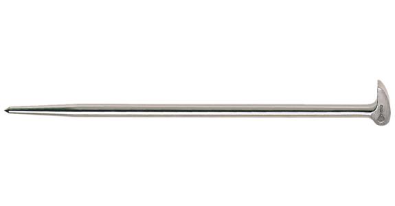 Pry bar chrome-plated chromium-vanadium steel length 400 mm with hook end